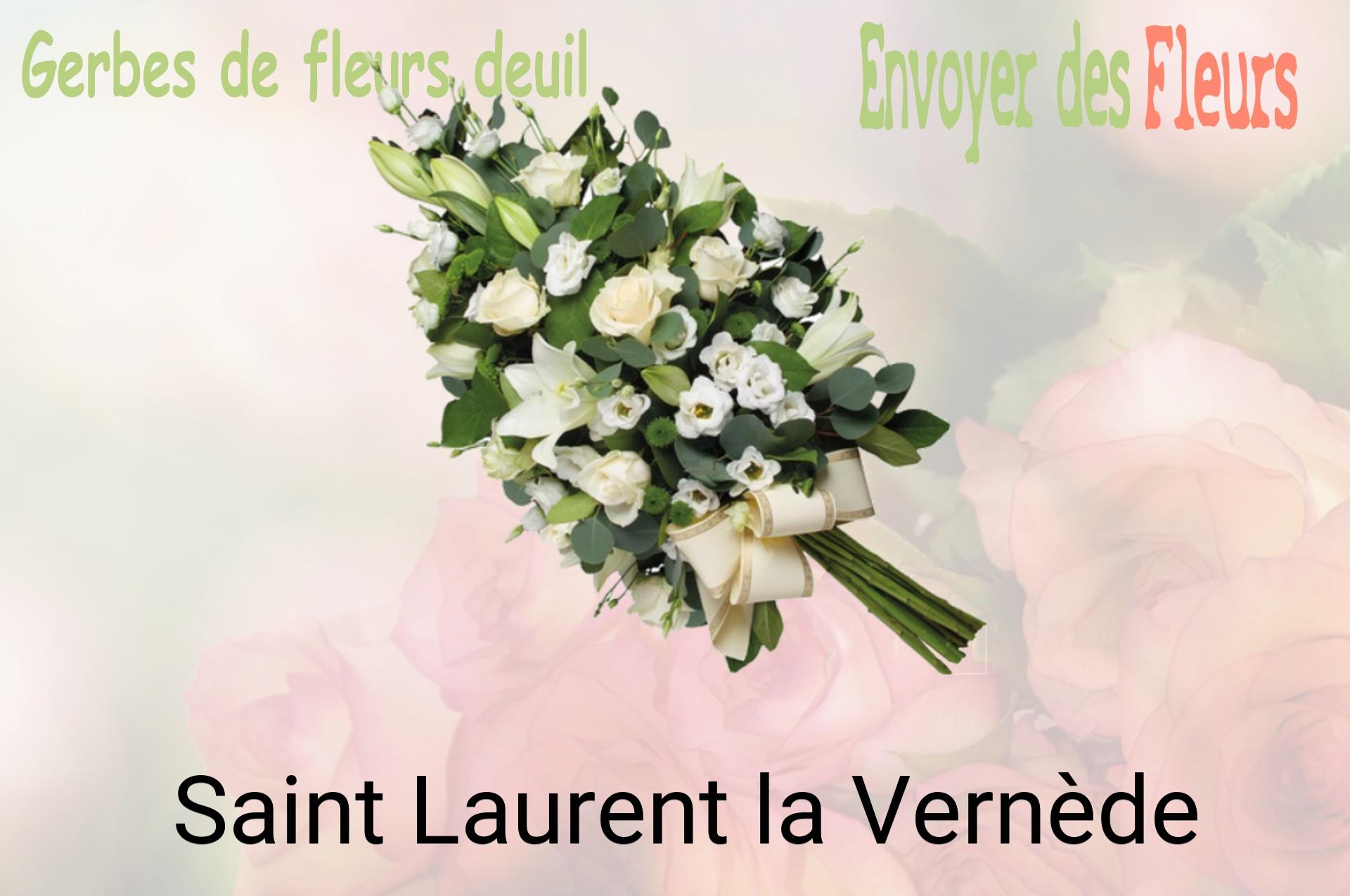 Gerbe de fleurs de deuil livrée à Saint-Laurent-la-Vernède